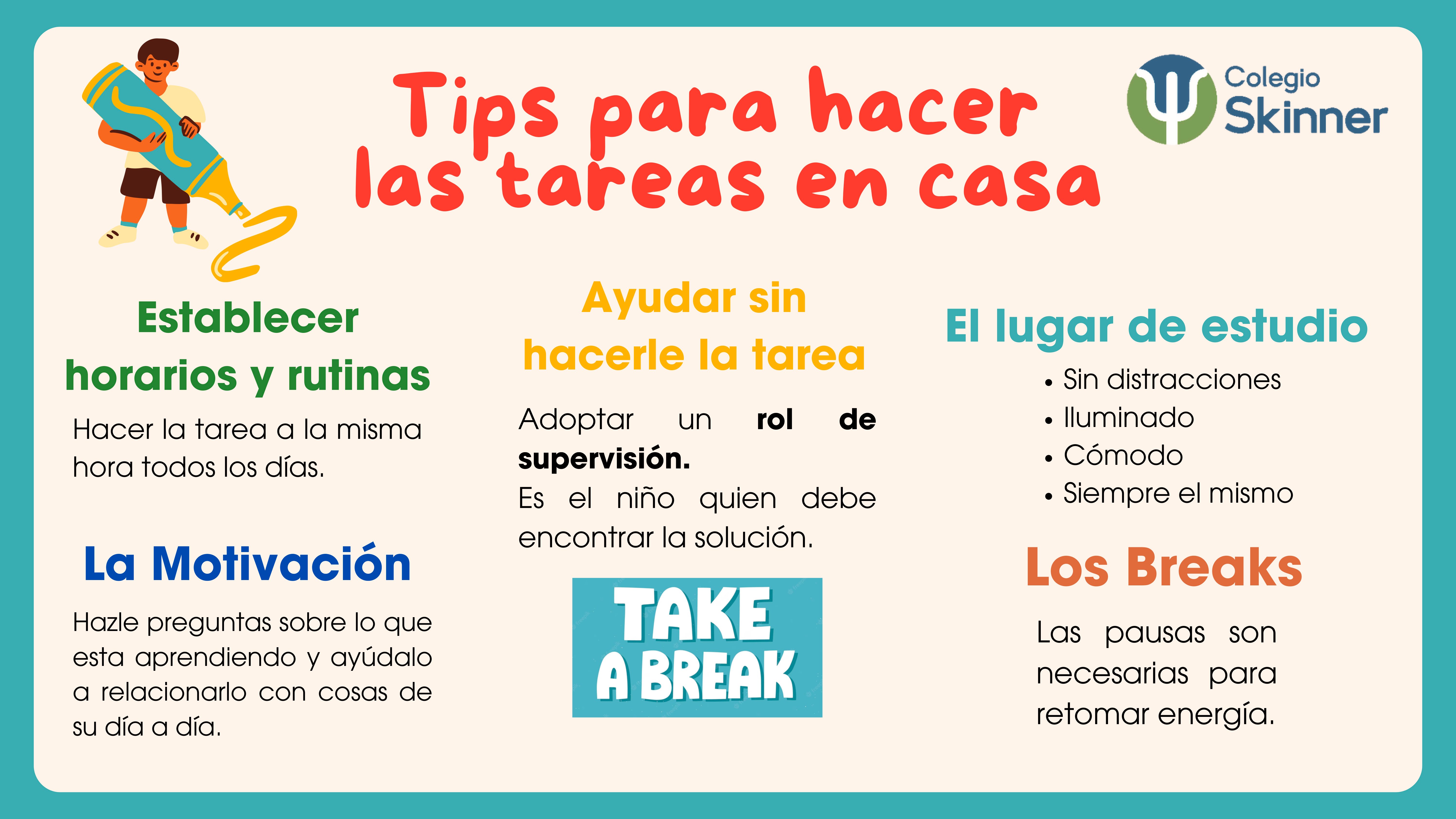 Horizontal - Tips para hacer las tareas en casa